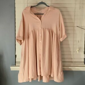 Entro Blush Pink Shirt Dress